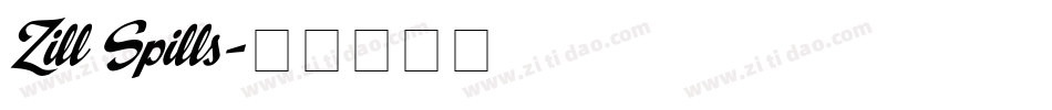 Zill Spills字体转换